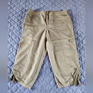 Womens Christopher & Banks Taupe Capris Sz 12